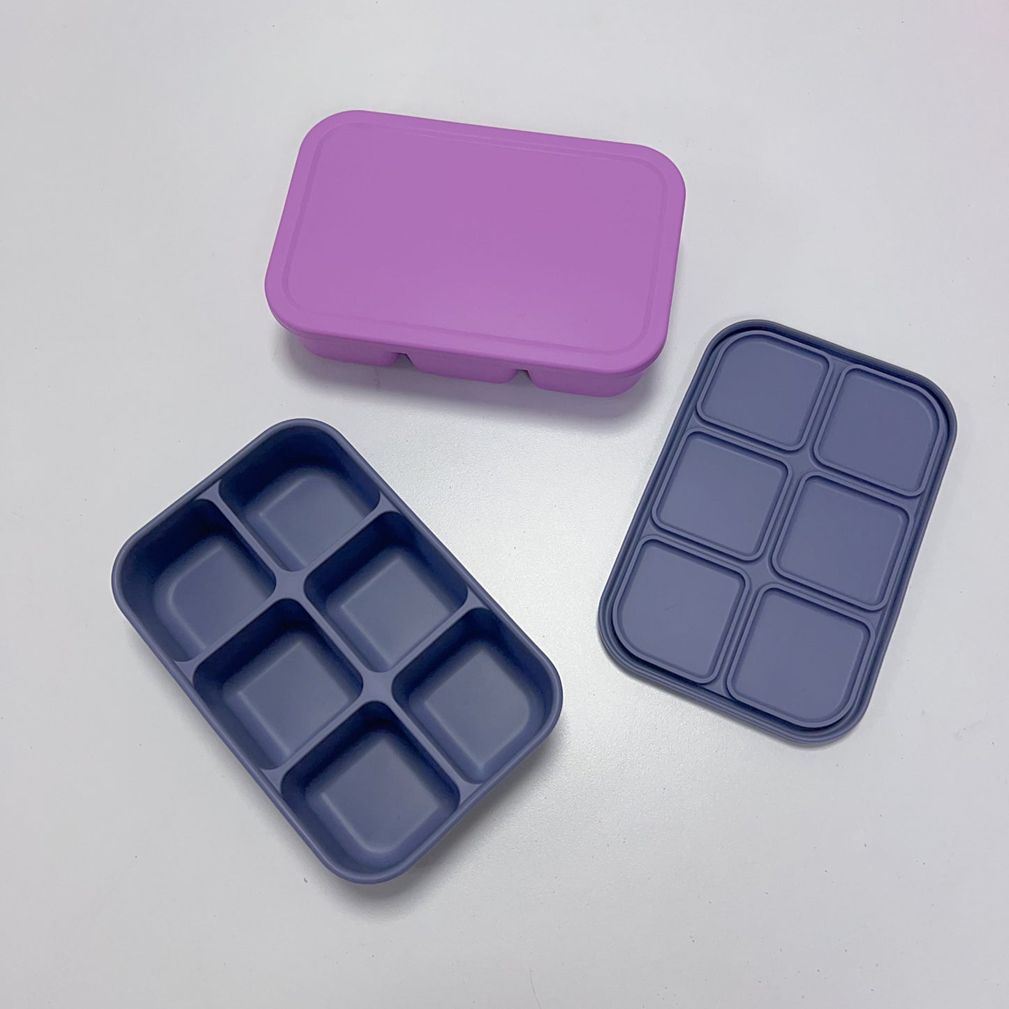 Dark Blue Silicone Multi-Snack Box