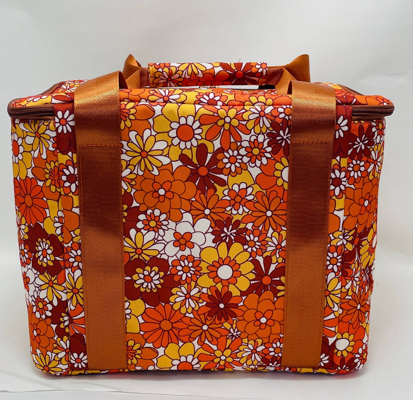 Retro Floral Insulated Picnic Cooler Bag