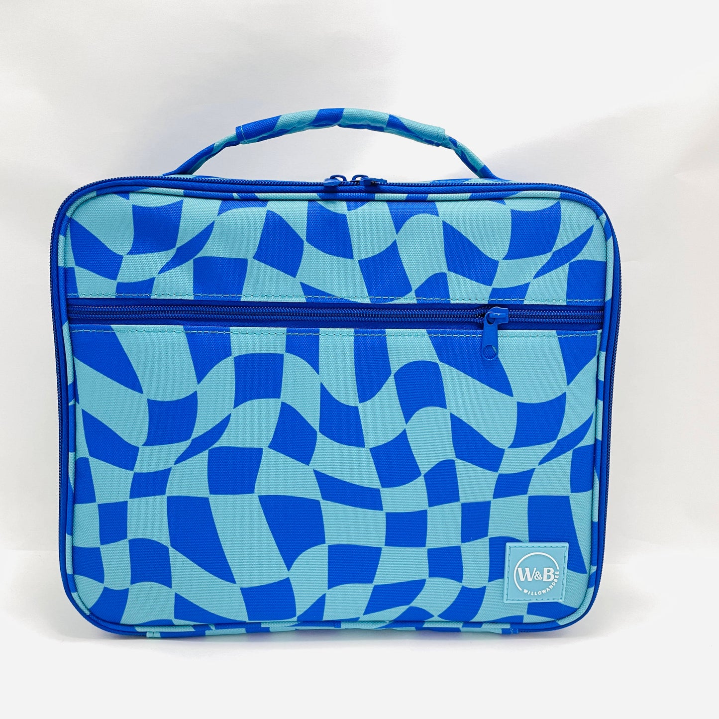 Blue Check Insulated Lunch Bag