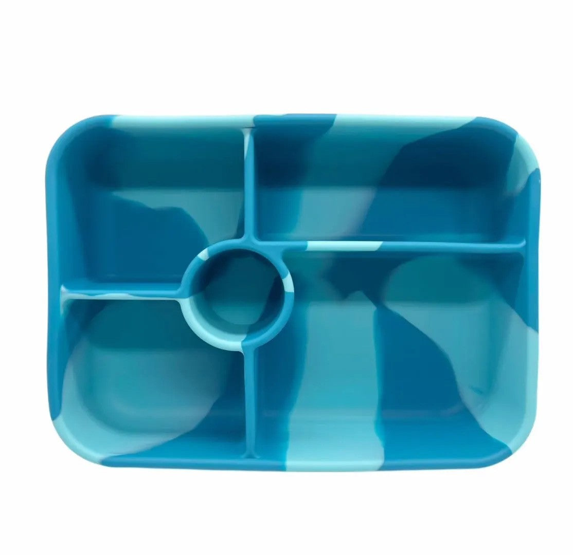 5 Compartment Silicone Bento Blueberry Swirl