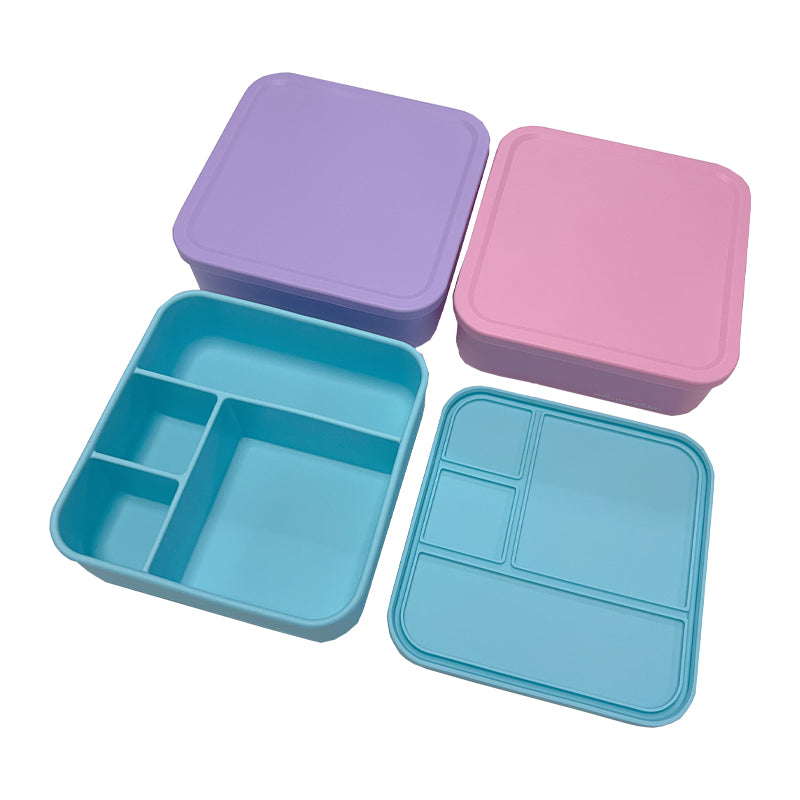 Mega Square Silicone Bento Pink