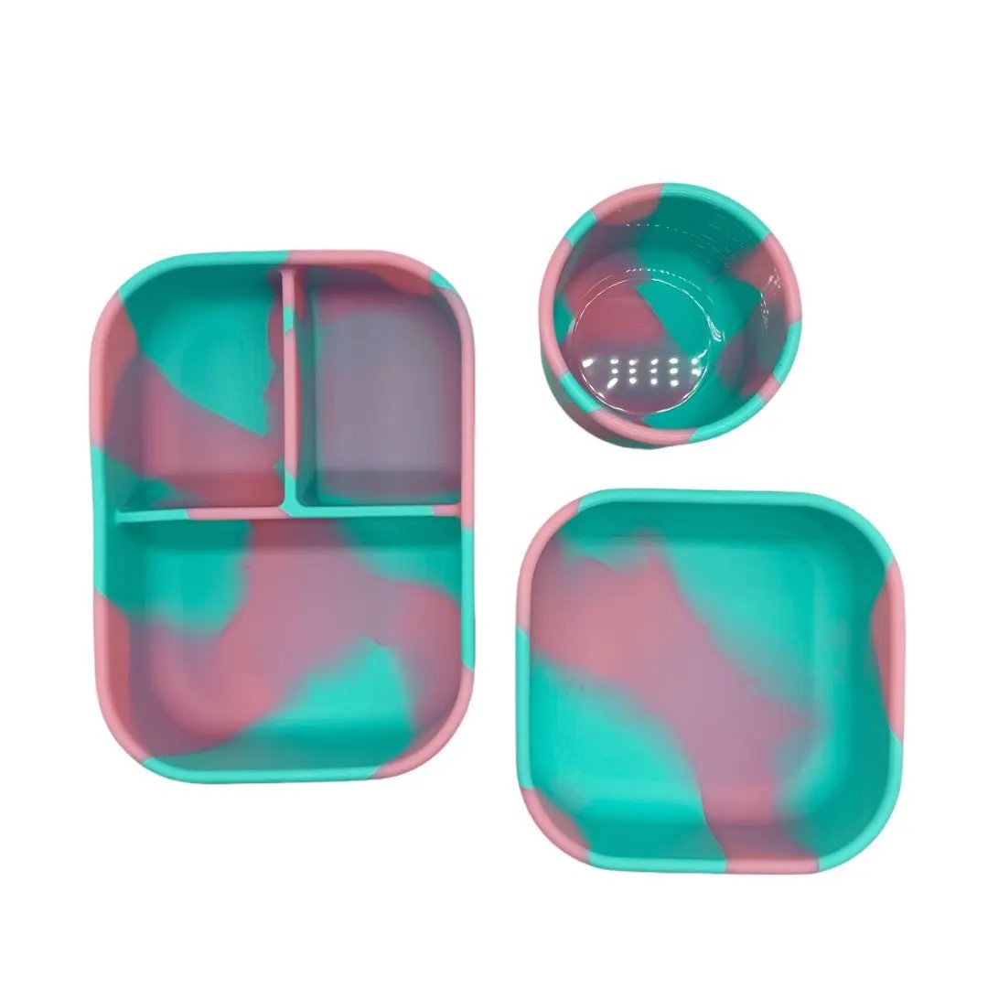 Aqua Berry 3 Compartment Bento