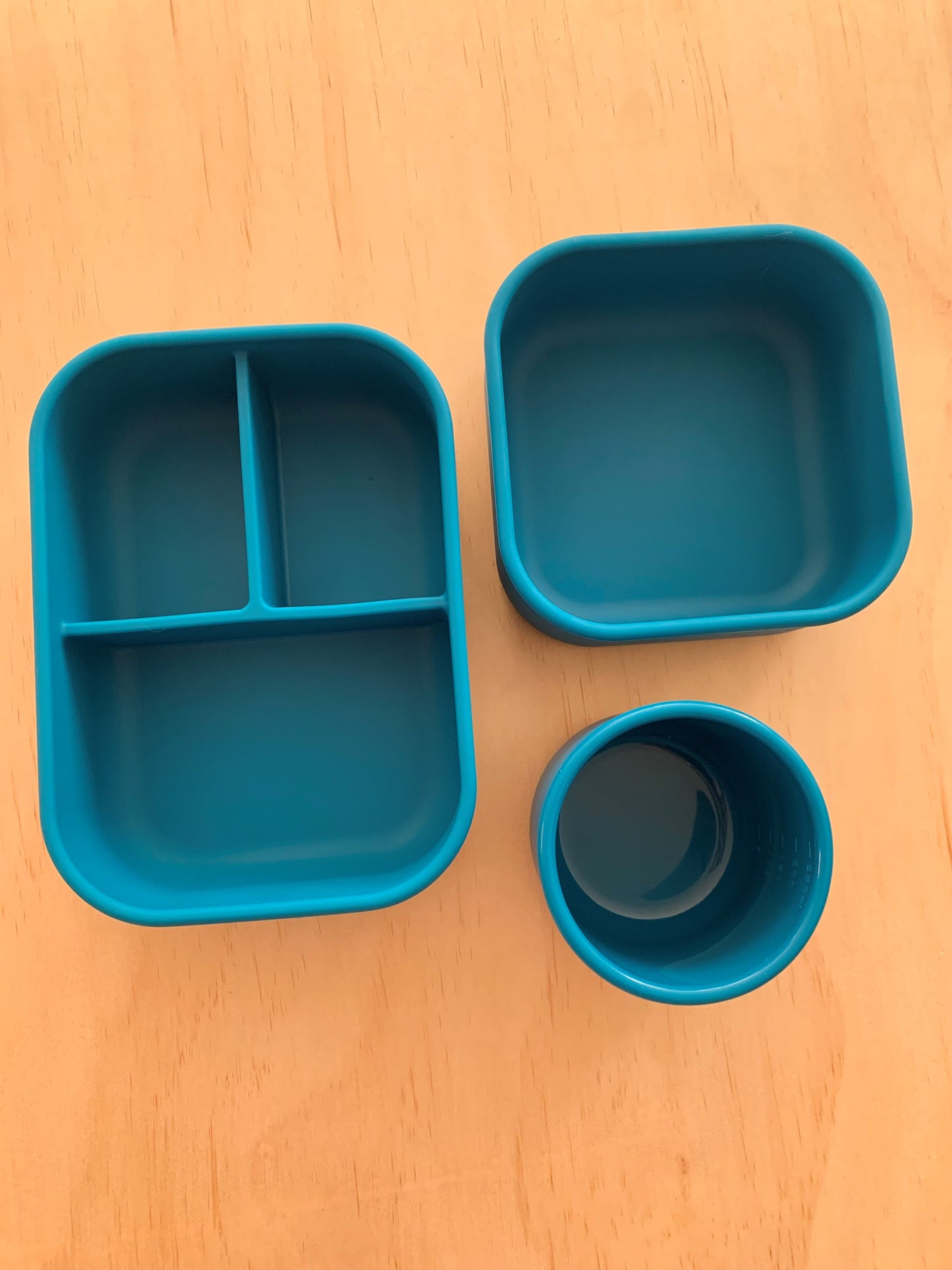 Ocean Blue Silicone 3 Compartment Bento