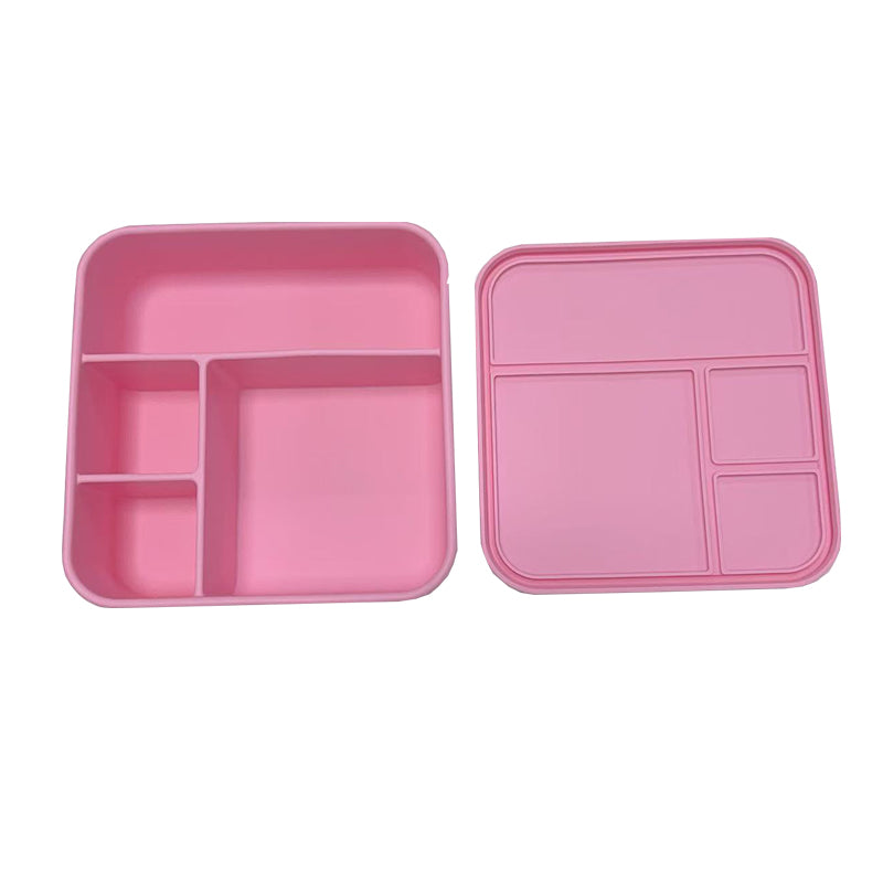 Mega Square Silicone Bento Pink