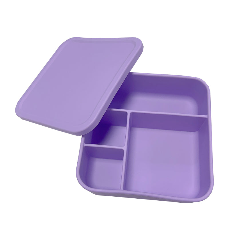 Mega Square Silicone Bento Purple