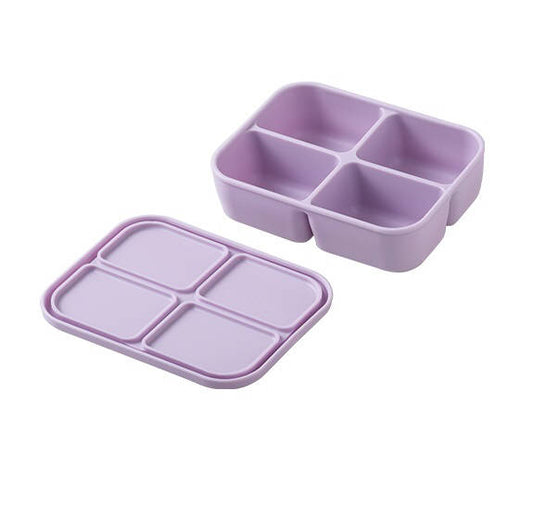 Lilac Silicone 4 Multi-Snack Box