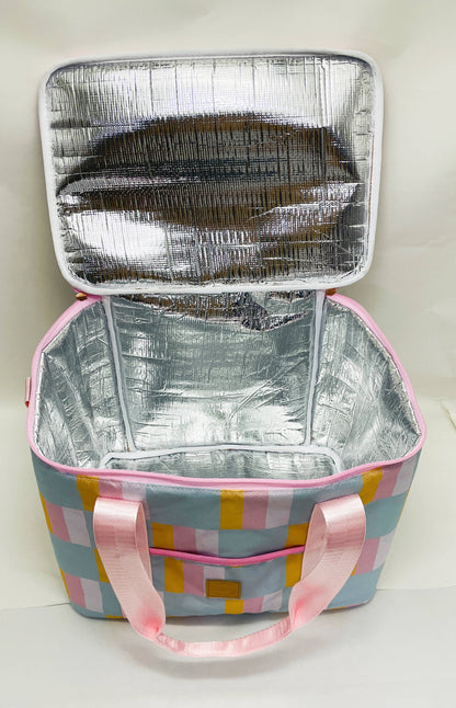 Pastel Squared Insulated Picnic Cooler Bag