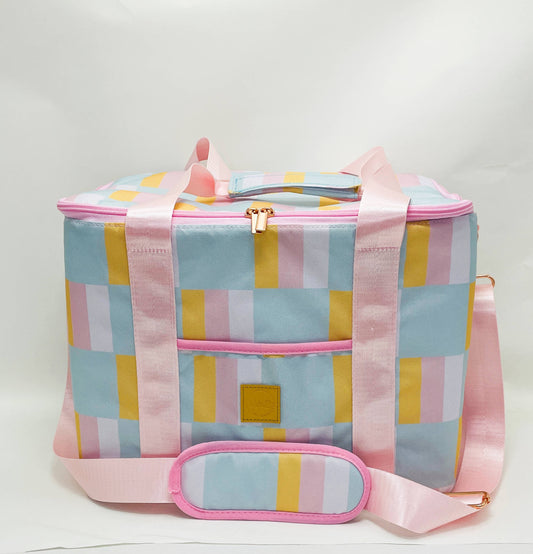 Pastel Squared Insulated Picnic Cooler Bag