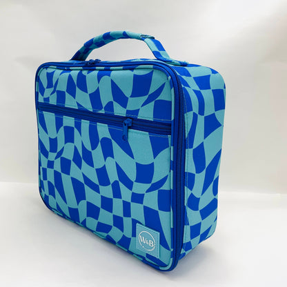 Blue Check Insulated Lunch Bag