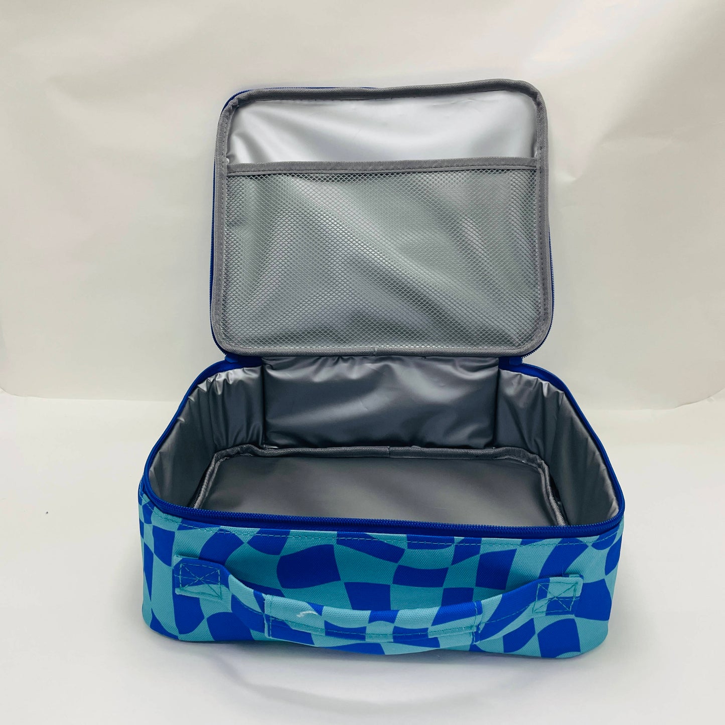 Blue Check Insulated Lunch Bag