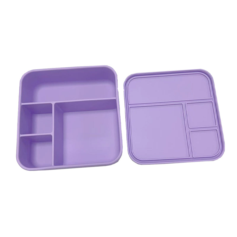 Mega Square Silicone Bento Purple