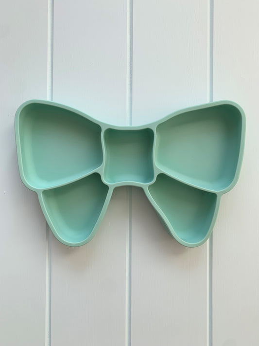 Silicone Bow Divider Plate - Mint Green