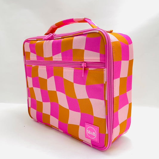 Check Pink Insulated Lunch Bag