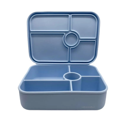 5 Compartment Silicone Bento Cloud Blue