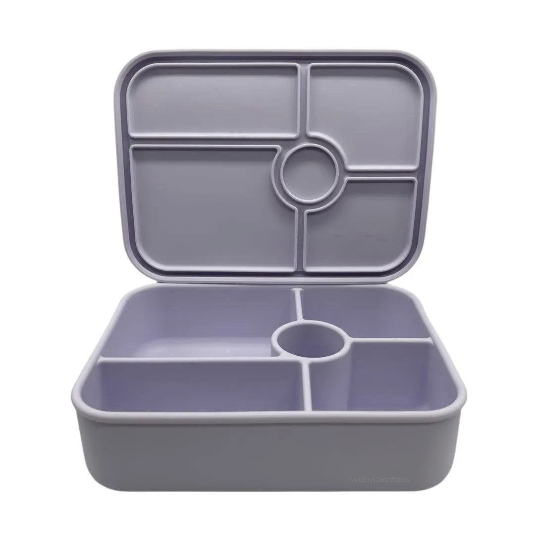 5 Compartment Silicone Bento Lavender