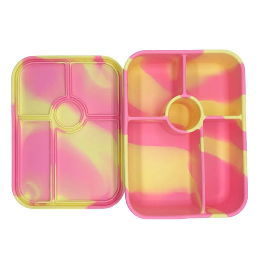 5 Compartment Silicone Bento Pink Lemonade