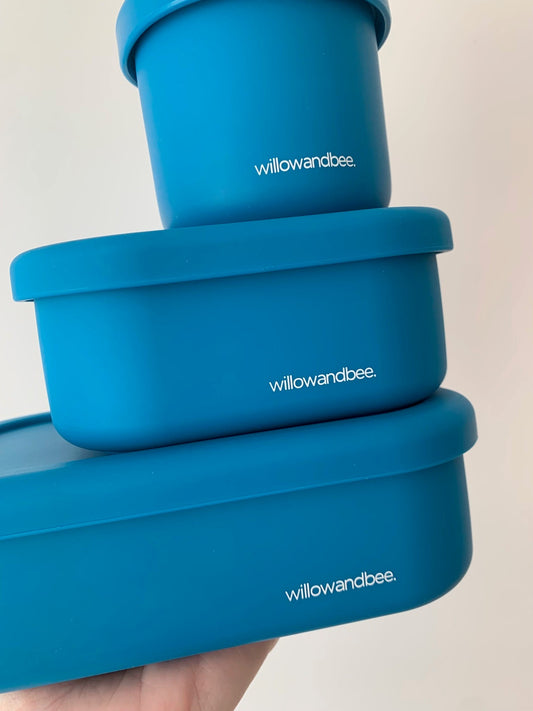 Ocean Blue Silicone Snack Container