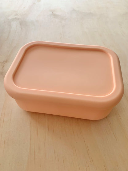3 Compartment Silicone Lunchbox Pastel Peach