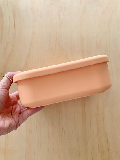 3 Compartment Silicone Lunchbox Pastel Peach