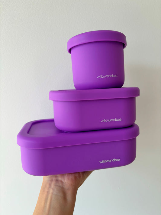 Bright Purple Silicone 3 Piece Bundle