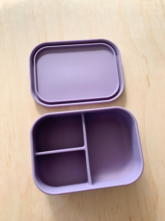 3 Compartment Silicone Lunchbox Purple