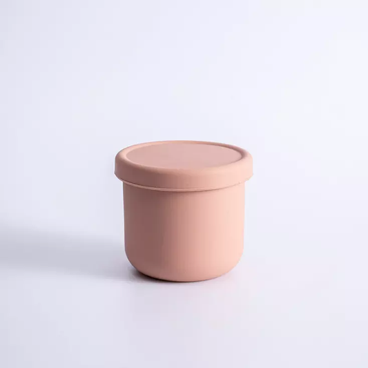 Silicone Snack Container Blush Pink